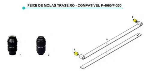 Kit Bucha Mola Traseira F4000 E F350 1999/...