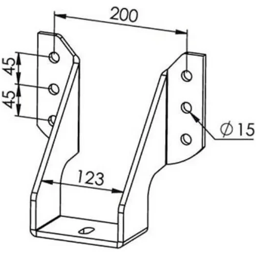 Suporte De Fixação Do Suspensor 3 Furos Chapa 5/16