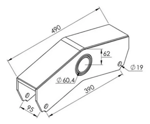 Balança Asa-Delta Carreta Randon Pino Ø60mm