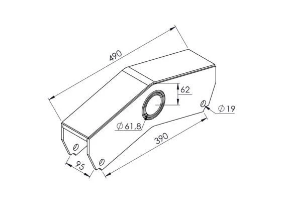 Balança Carreta Noma Asa Delta Pino Ø 61,5mm