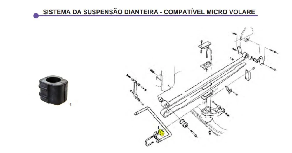 Bucha Da Barra Estabilizadora Dianteira Volare A8