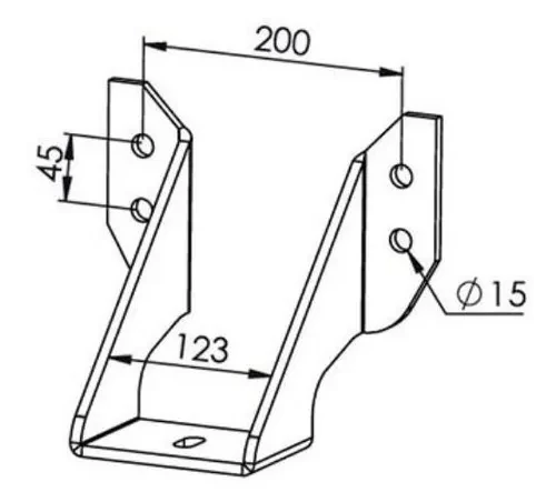 Suporte De Fixação Do Suspensor 2 Furos Chapa 5/16