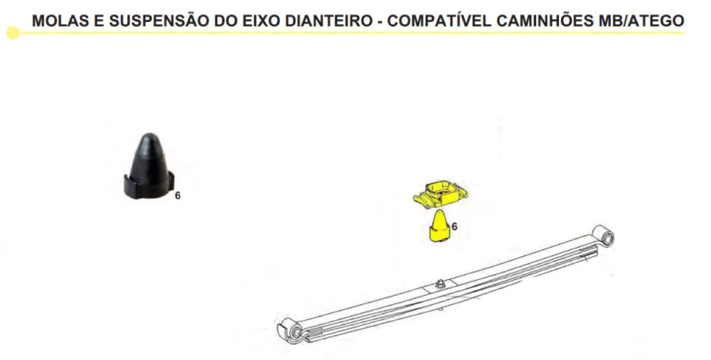 Batente Mola Suspensão Eixo Dianteiro Atego