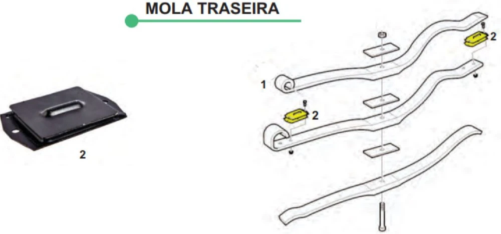 Separador De Mola Feixe Traseiro Volvo FH/FM/NH
