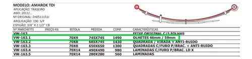 Mola Mestre Traseira Amarok TDI