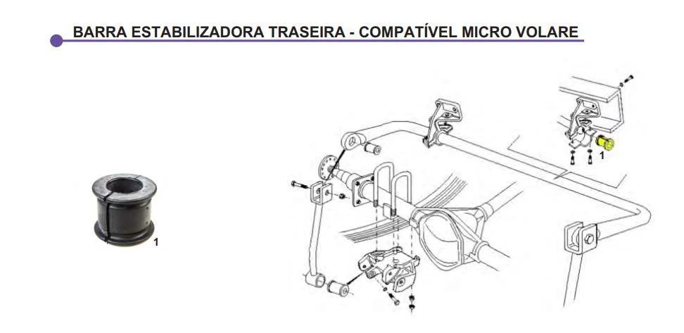 Bucha Barra Estabilizadora Traseira Micro Volare A6