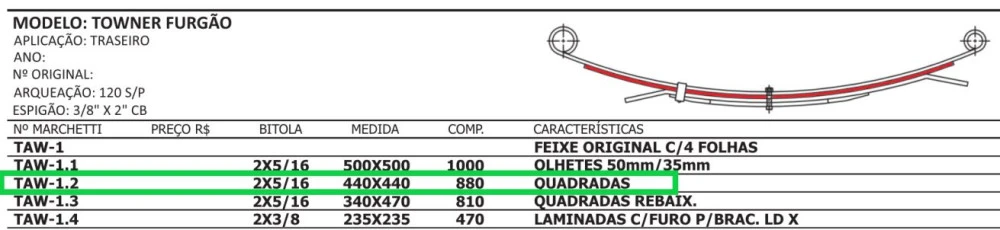 Segunda Mola Traseira  Asia Towner