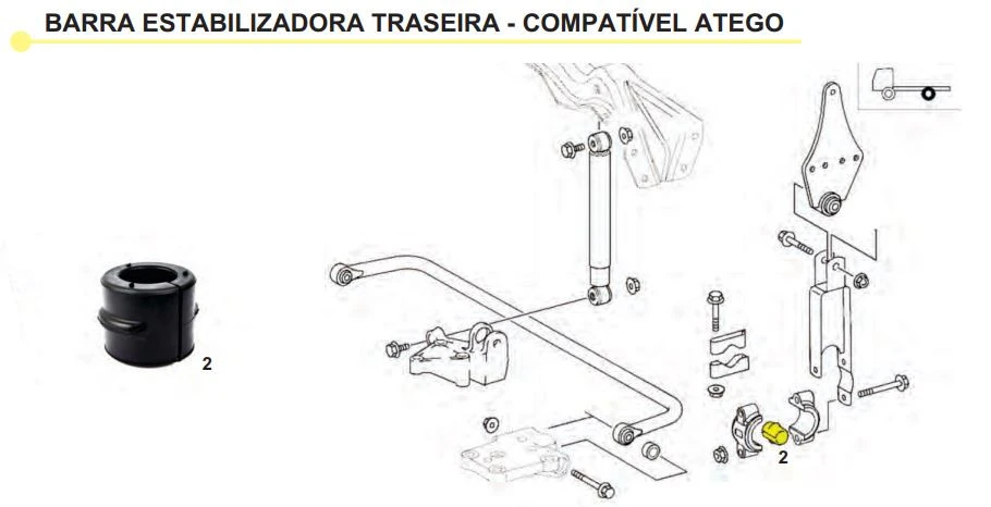 Bucha Da Barra Estabilizadora Traseira Atego