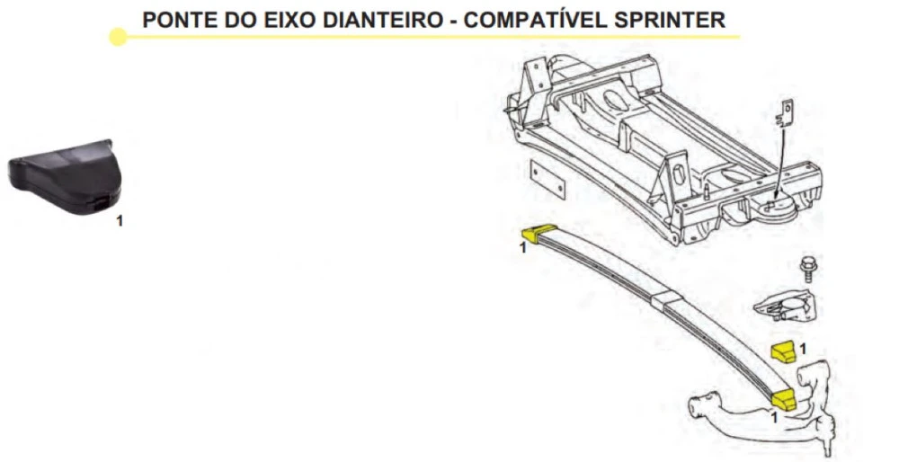 Batente Mola Suspensão Eixo Dianteiro Sprinter