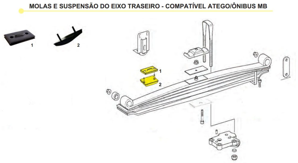 Kit Separador de Mola Traseiro Atego