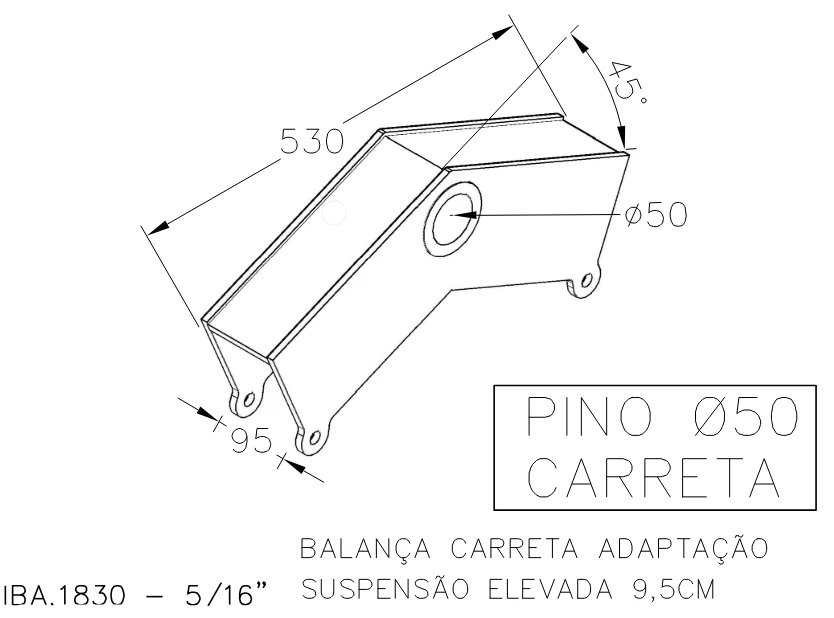 Balança Elevada Carreta Randon Truck Compatível (Scania, Mercedes, Volvo e Iveco)