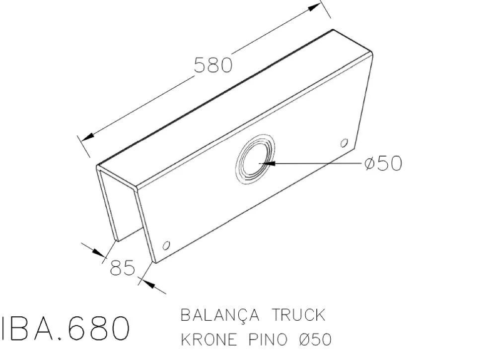 Balança Truck Krone Pino 50mm