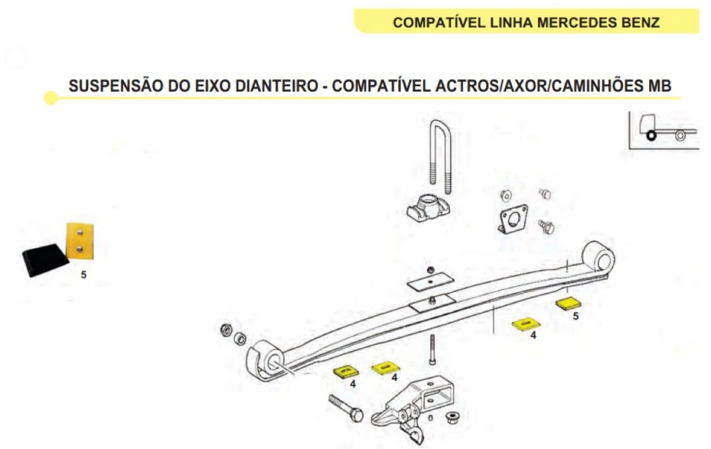 Separador de Mola Dianteiro Axor e Actros
