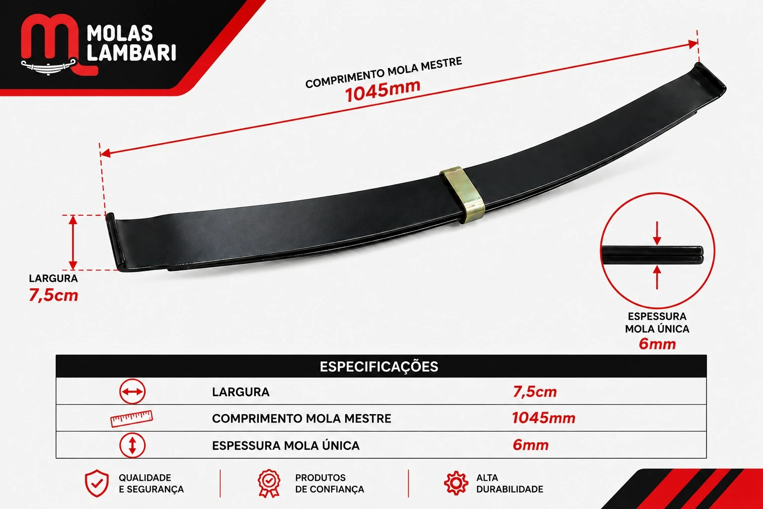 Feixe De Mola Traseira Fiat 147 Completo
