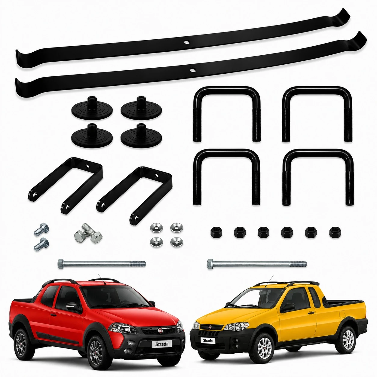KIT 02 MOLAS REFORÇO TRAS FIAT STRADA